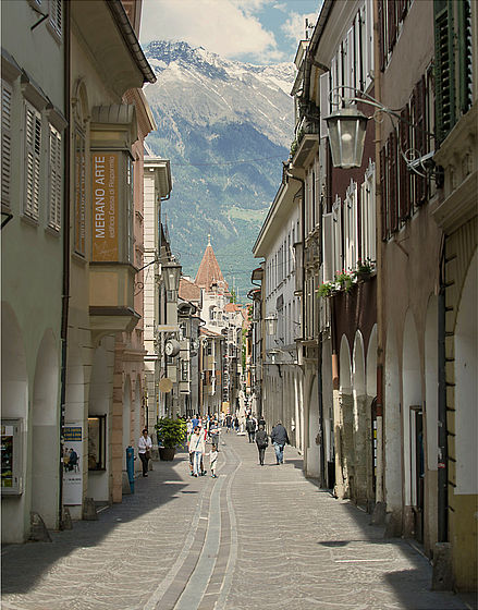 Arbours of the spa town of Merano