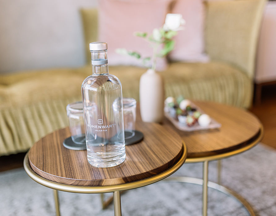 Coffee Table with Hohenwart Water Bottle
