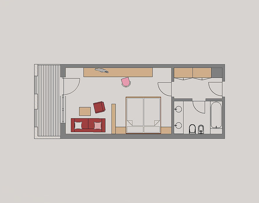 Floor plan double room Vernaun