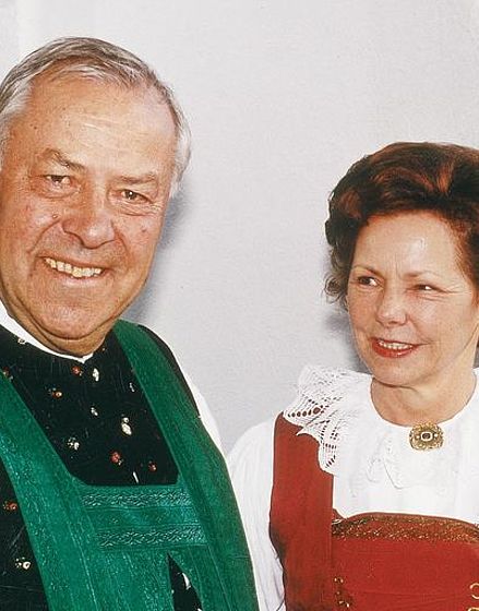 Mr. Mair Franz Senior with his wife