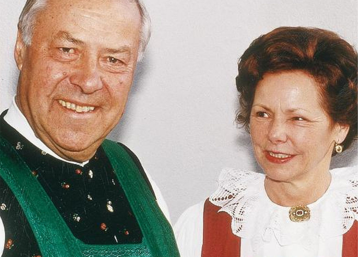 Mr. Mair Franz Senior with his wife