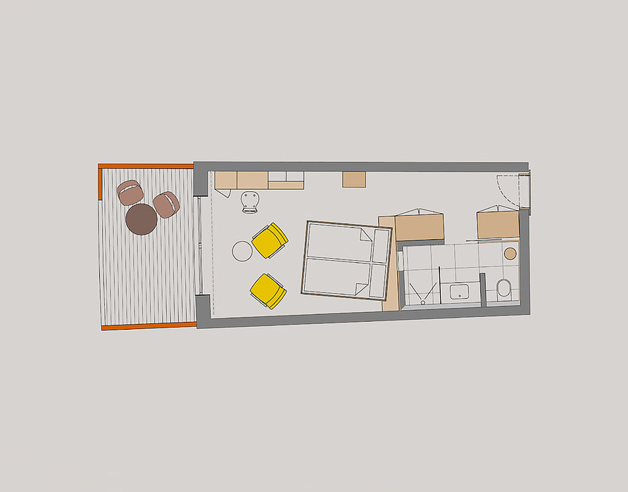 Floor plan double room Superior Arnika