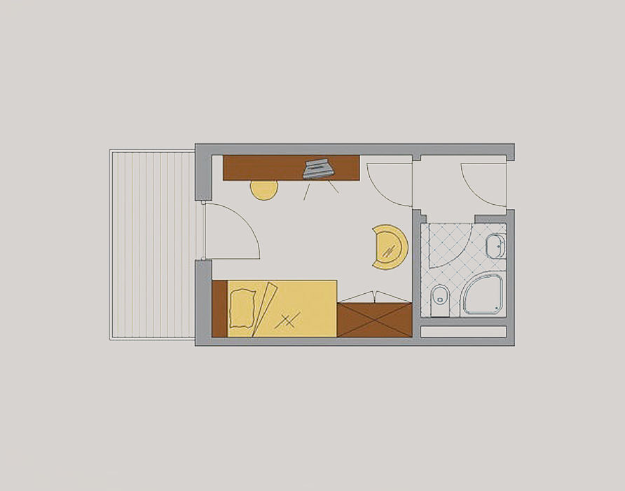 Floor plan single room comfort Hirzer